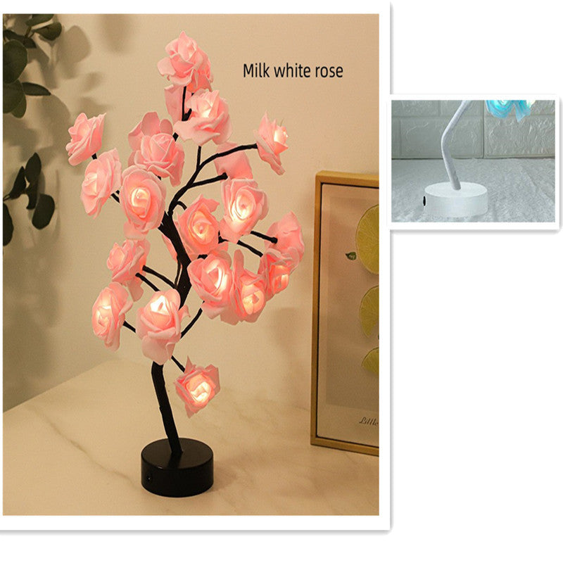 LED Rose Tree Table Lamp - Romantic USB-Powered Night Light – Duvencioglu