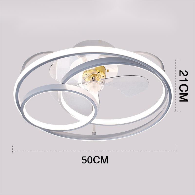 Nordic Invisible Fan LED Chandelier – Modern 50 cm Remote-Control Pendant – Duvencioglu