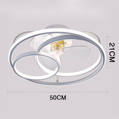 Nordic Invisible Fan LED Chandelier – Modern 50 cm Remote-Control Pendant – Duvencioglu