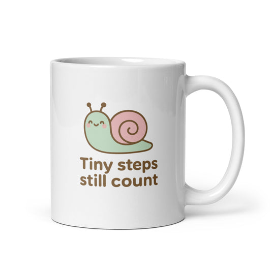 Slow Is Magic Mug – Kawaii Snail Design, Cute Pastel Affirmation Cup, Self Care & Mindfulness Gift – Duvencioglu