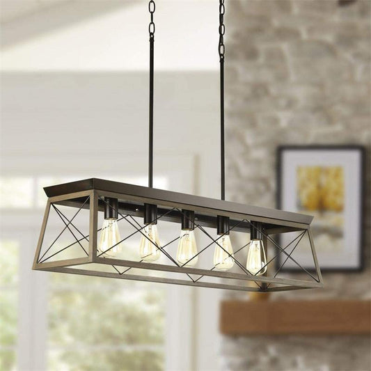 American Country Retro Chandelier – Creative Living Room Pendant Light – Duvencioglu