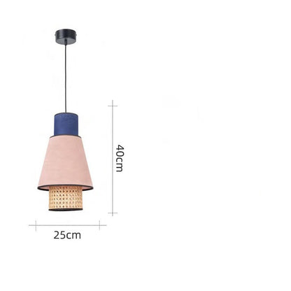 Japanese-Style Handwoven Rattan LED Chandelier – 3000 K Pendant – Duvencioglu