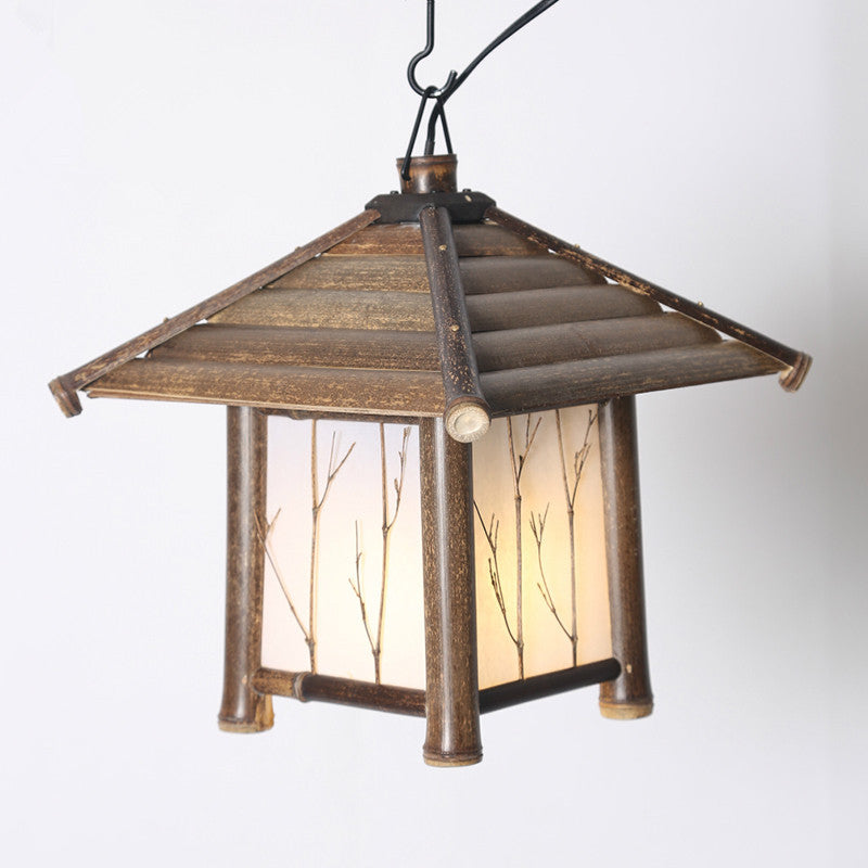 Southeast Asian Bamboo LED Chandelier – Retro Chinese Tea-Room Pendant – Duvencioglu