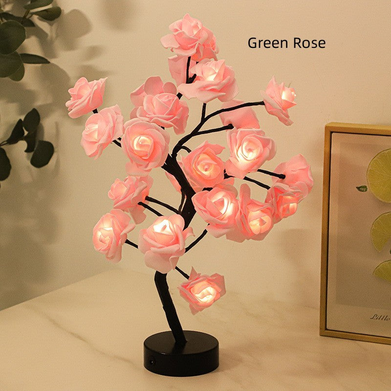 LED Rose Tree Table Lamp - Romantic USB-Powered Night Light – Duvencioglu