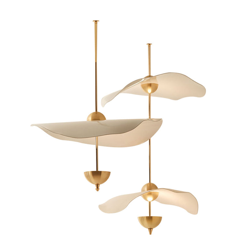 Acrylic Lotus-Leaf LED Chandelier – Single & Double-Head Window Pendant – Duvencioglu