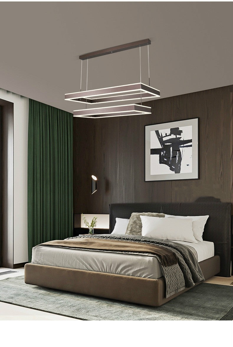 Minimalist Remote-Control LED Ring Chandelier – Single & Dual-Ring Pendant – Duvencioglu