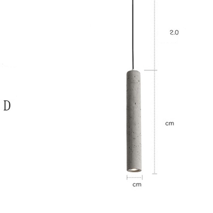 Modern Concrete Marble Stick Chandelier – Adjustable LED Pendant Light – Duvencioglu