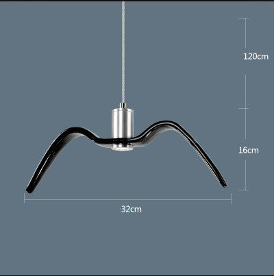 Resin Seagull LED Chandelier – Coastal Wing Pendant – Duvencioglu
