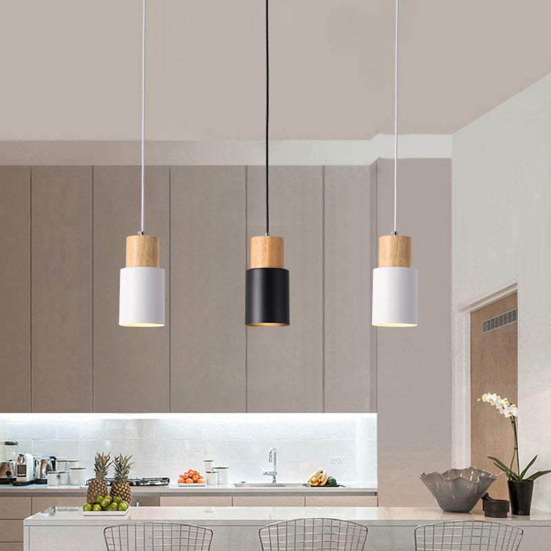 Macaron Iron LED Bedside Chandelier – Modern Minimalist Pendant – Duvencioglu