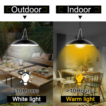 16-LED Solar Chandelier – IP65 Waterproof Warm/White LED Pendant – Duvencioglu