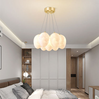 Nordic Moon Bubble LED Chandelier – 36–70 cm Tricolor Pendant (Model D6728) – Duvencioglu