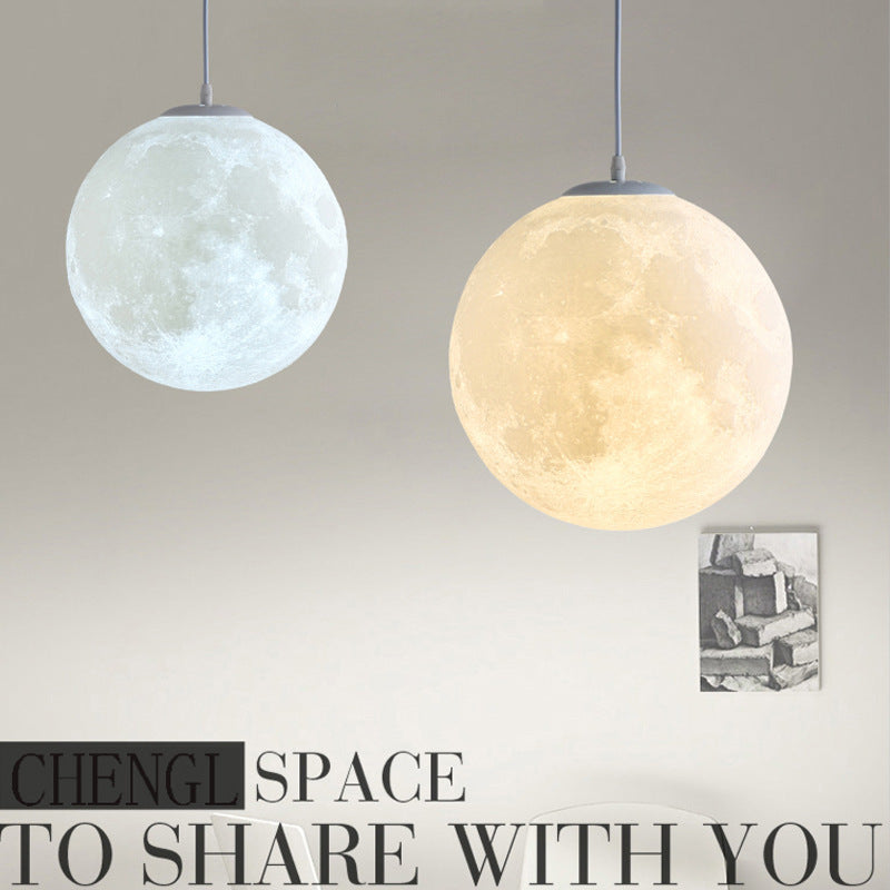 Moon-Shaped PVC LED Chandelier – Bedroom Pendant Light – Duvencioglu