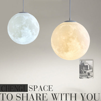 Moon-Shaped PVC LED Chandelier – Bedroom Pendant Light – Duvencioglu