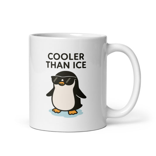 Cooler Than Ice Penguin Mug – Funny Animal Quote Gift for Chill Vibes – Duvencioglu