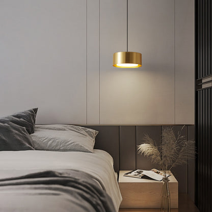 Scandinavian Single-Head LED Bedside Chandelier – Small Iron Pendant – Duvencioglu