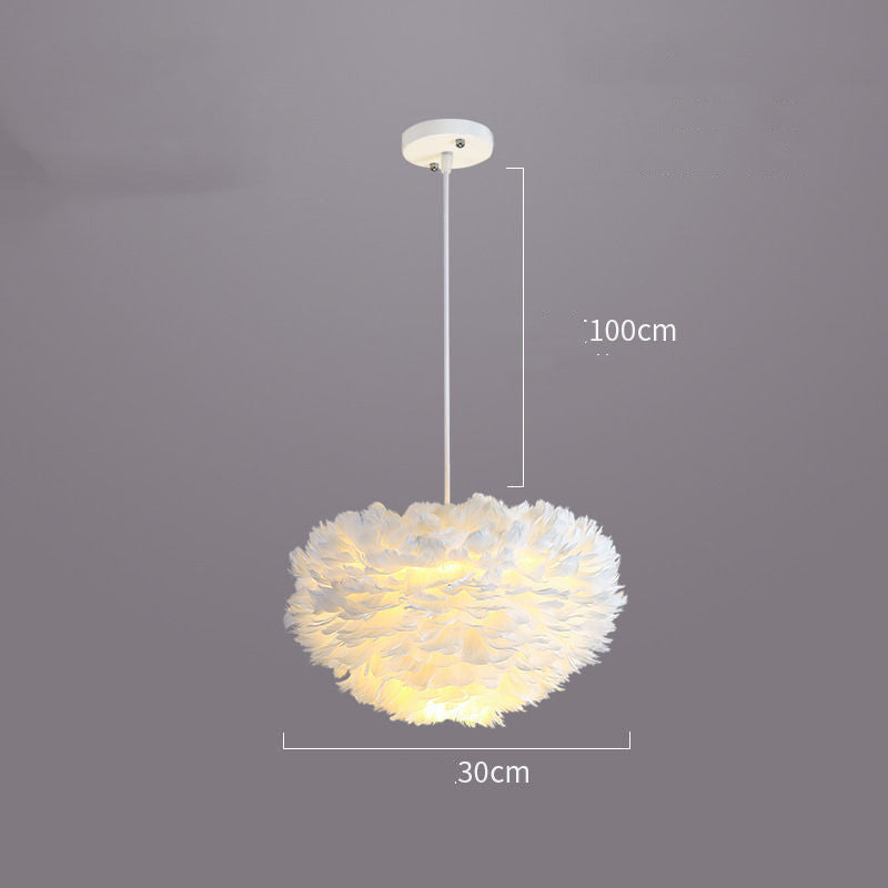 Heartfelt PVC LED Chandelier – 30 cm Remote & Voice-Control Pendant – Duvencioglu
