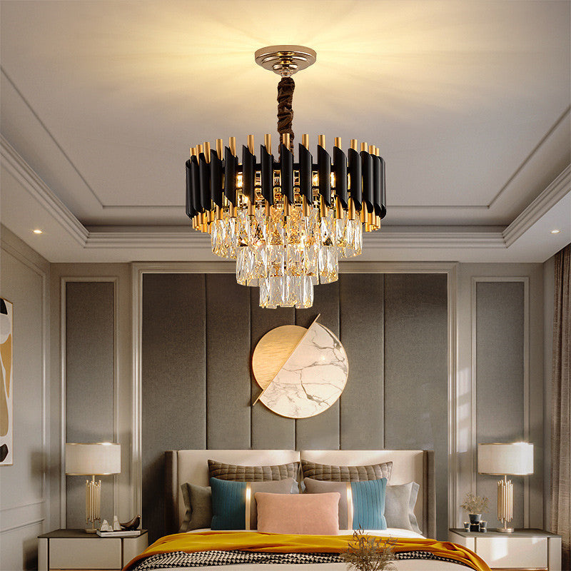 Nordic American Luxury Crystal Chandelier – Modern Iron Pendant Light – Duvencioglu
