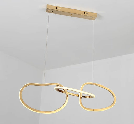 Postmodern Rattan Ring LED Chandelier – 4/5-Ring Stepless Dimming Pendant – Duvencioglu