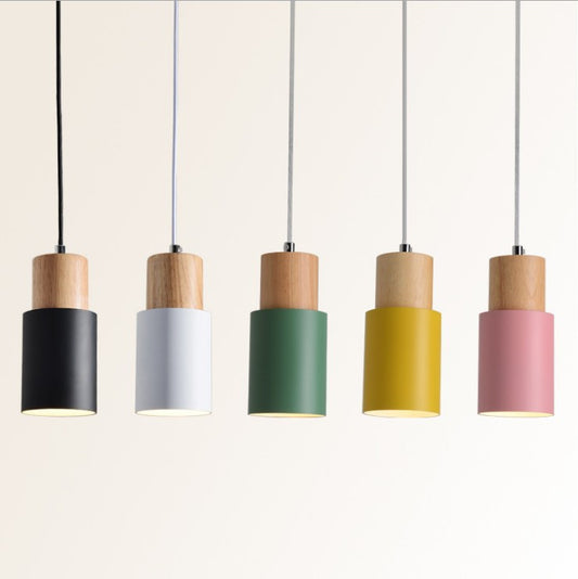 Macaron Iron LED Bedside Chandelier – Modern Minimalist Pendant – Duvencioglu