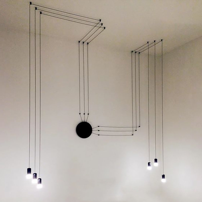 Linear Iron LED Chandelier – Designer Dining & Bar Pendant – Duvencioglu