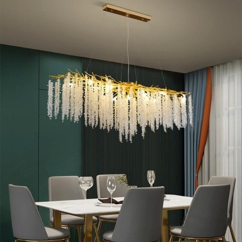 Luxury Villa Crystal LED Chandelier – Aluminum Alloy Pendant – Duvencioglu