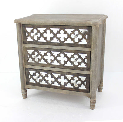 15" Wide Brown Accent Cabinet - Standard Storage with 3 Drawers – Duvencioglu