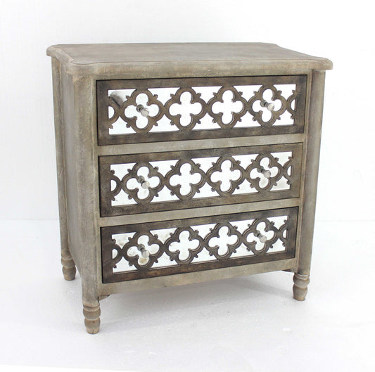 15" Wide Brown Accent Cabinet - Standard Storage with 3 Drawers – Duvencioglu
