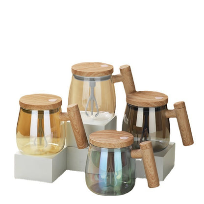 400ML Self-Stirring Coffee Mug - High-Speed Electric Mixing Glass Cup
