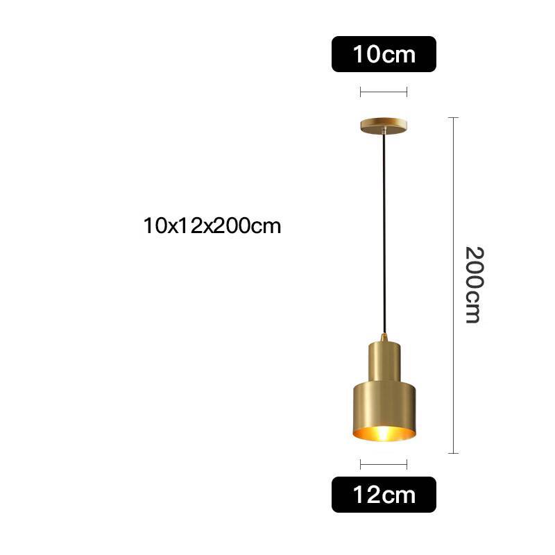 Minimalist Iron LED Bedside Chandelier – 120×100 mm Pendant – Duvencioglu