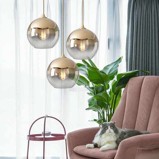 Gradient Glass Mini Chandelier – 20/25/30 cm Café & Bar Pendant – Duvencioglu