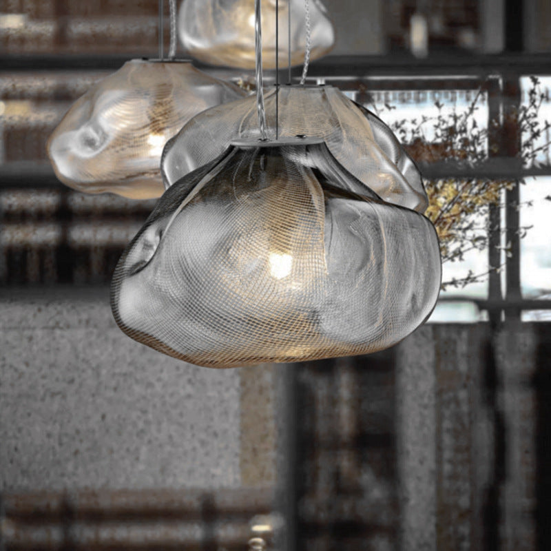 Postmodern Luxury Glass Chandelier – 200/300 mm E27 Pendant – Duvencioglu