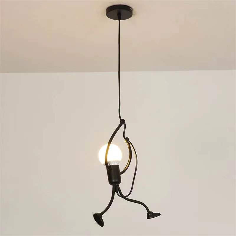Villain-Style Iron LED Chandelier – Adjustable Pendant (1 m Drop) – Duvencioglu