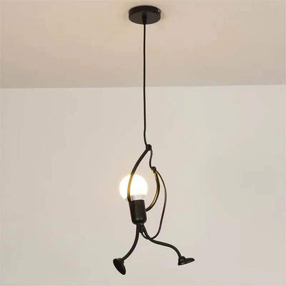 Villain-Style Iron LED Chandelier – Adjustable Pendant (1 m Drop) – Duvencioglu