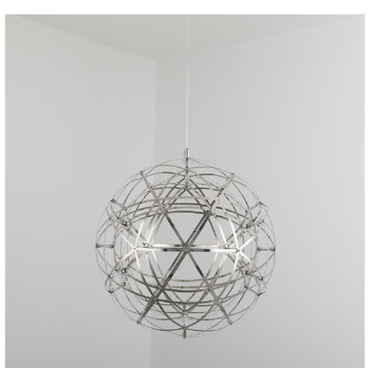 Spark Ball “Full Sky” Star Chandelier – Stainless-Steel LED Pendant – Duvencioglu