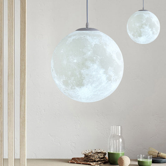 Moon-Shaped PVC LED Chandelier – Bedroom Pendant Light – Duvencioglu