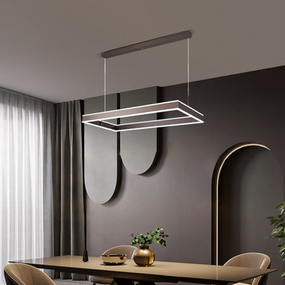 Minimalist Remote-Control LED Ring Chandelier – Single & Dual-Ring Pendant – Duvencioglu