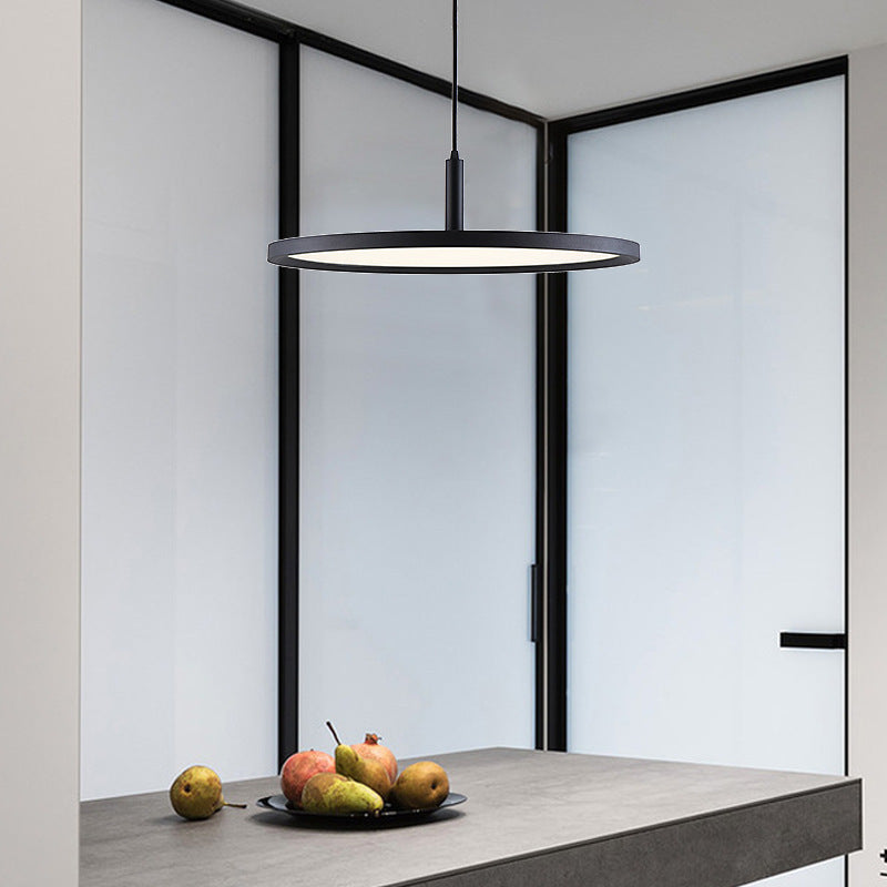 Nordic Slim Round LED Chandelier – Creative Bar & Office Pendant – Duvencioglu