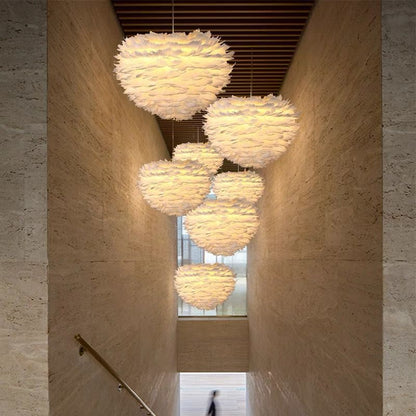 Heartfelt PVC LED Chandelier – 30 cm Remote & Voice-Control Pendant – Duvencioglu