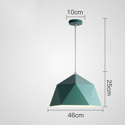 Geometric Hanging Pendant Light - Modern & Colorful Iron Lamp – Duvencioglu
