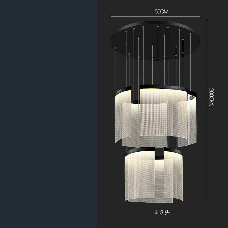 Villa-Scale Multi-Head LED Chandelier – 7–23-Arm Stainless Steel Pendant – Duvencioglu