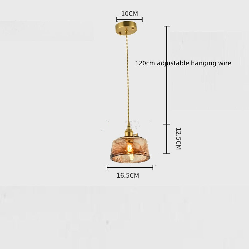 Southeast Asian Retro Brass Chandelier – Creative Glass Pendant (3000K) – Duvencioglu