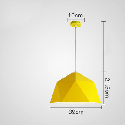 Geometric Hanging Pendant Light - Modern & Colorful Iron Lamp – Duvencioglu