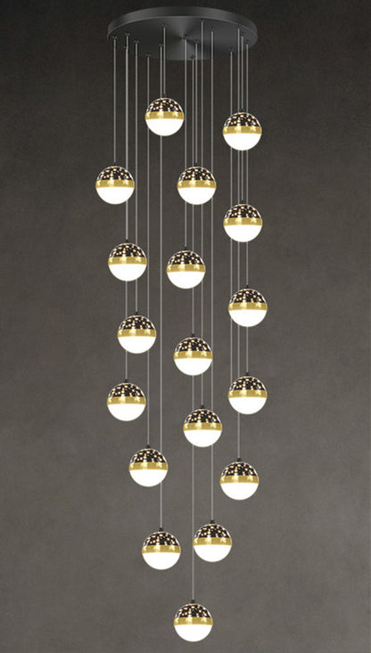 Nordic Luxury Duplex Staircase LED Chandelier – Model D6468 – Duvencioglu