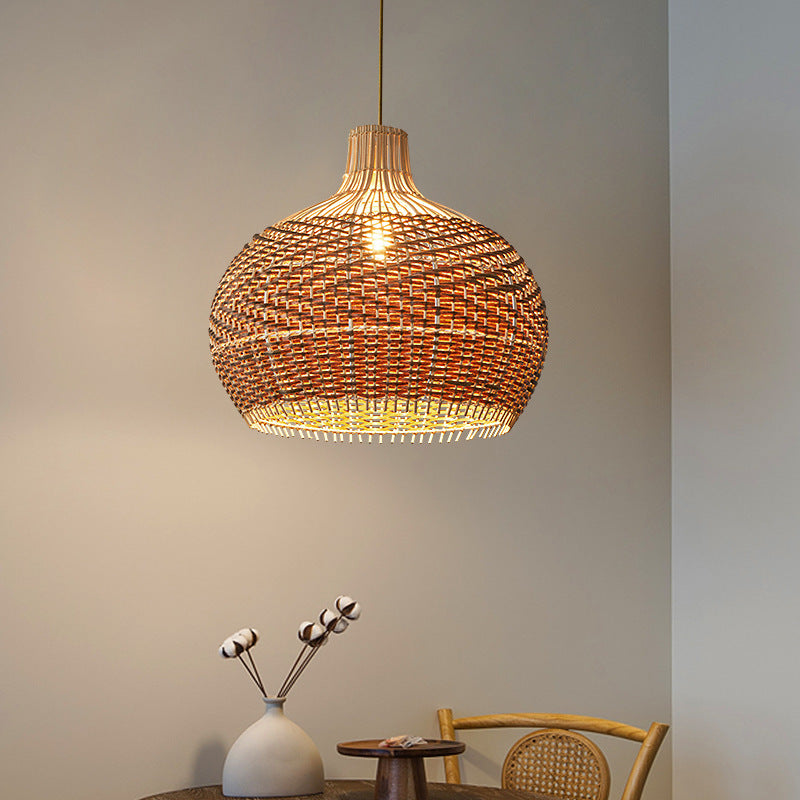Scandinavian Rattan LED Chandelier – Café & Bar Pendant (Ø 50–60 cm) – Duvencioglu