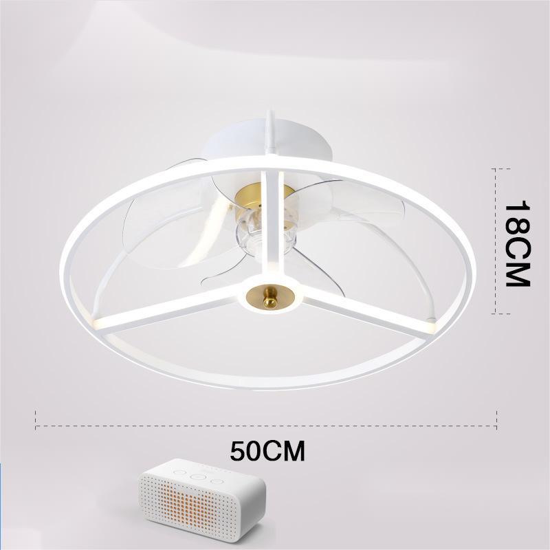 Nordic Invisible Fan LED Chandelier – Modern 50 cm Remote-Control Pendant – Duvencioglu