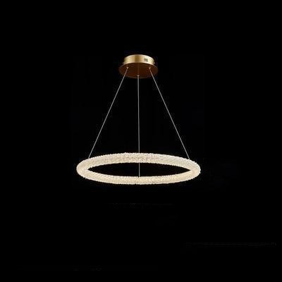 Crystal Ring LED Chandelier – Internet-Celebrity Light-Luxury Pendant – Duvencioglu