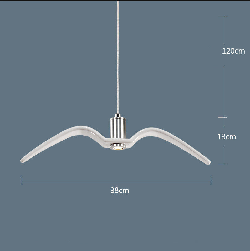 Resin Seagull LED Chandelier – Coastal Wing Pendant – Duvencioglu