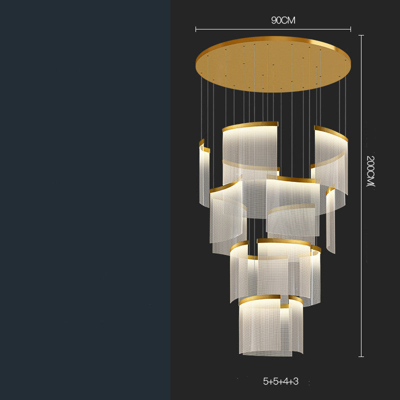 Villa-Scale Multi-Head LED Chandelier – 7–23-Arm Stainless Steel Pendant – Duvencioglu