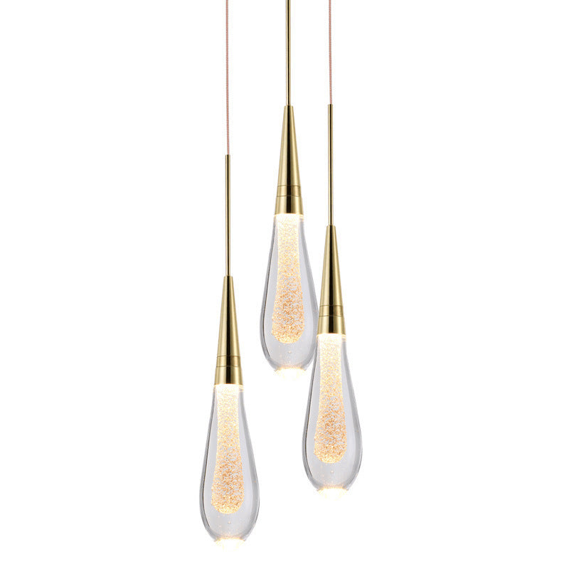 Postmodern Crystal LED Pendant – Single-Head Minimalist Chandelier – Duvencioglu