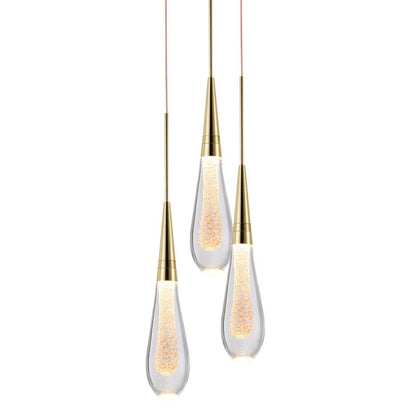 Postmodern Crystal LED Pendant – Single-Head Minimalist Chandelier – Duvencioglu